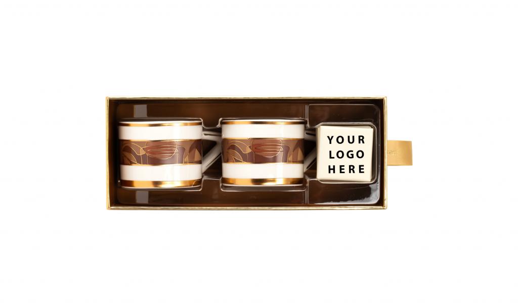 Brown Espresso Mug In A Gold Box