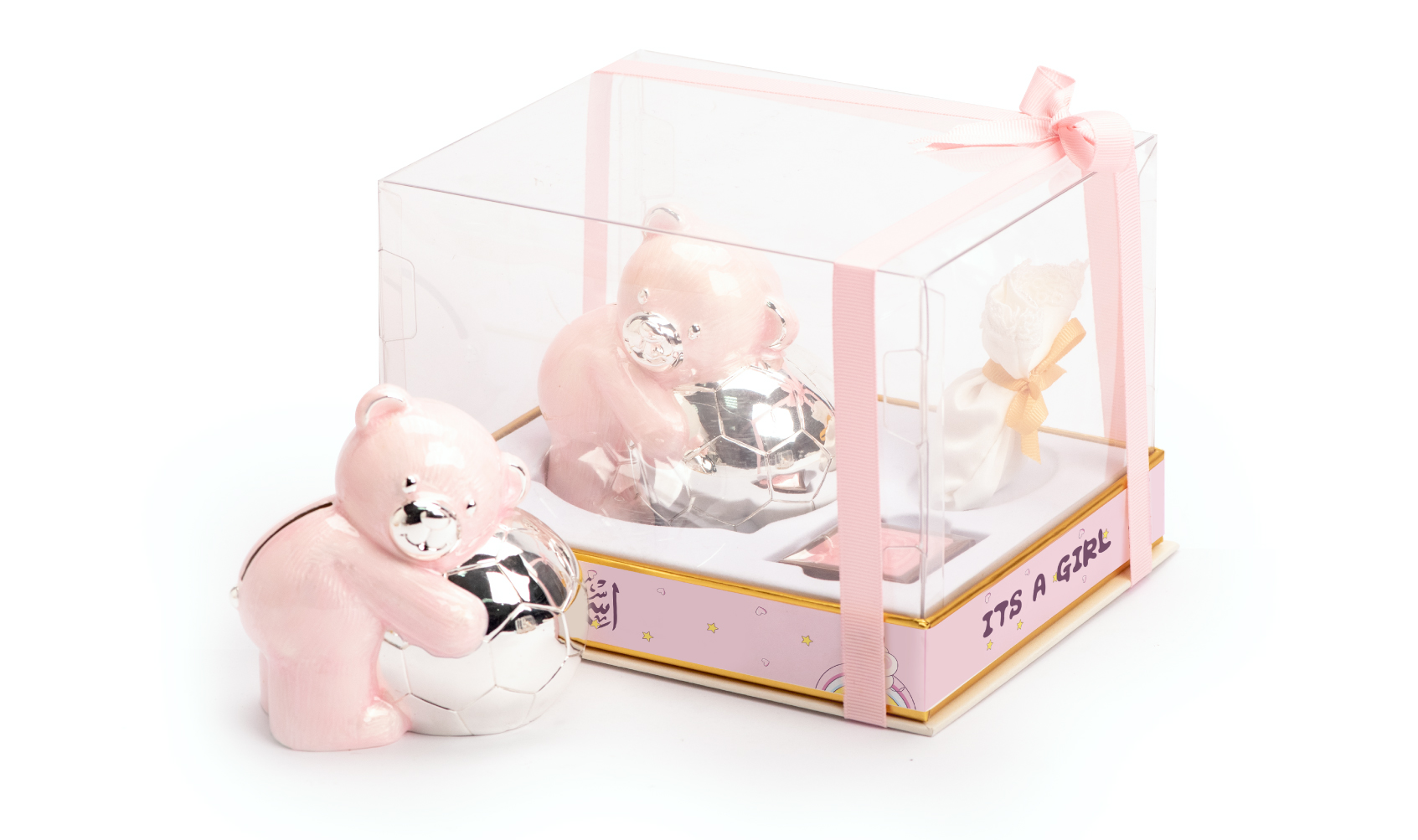 Money box bear Pink