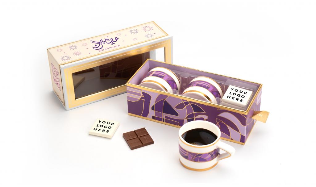 Purple Espresso Mug In A Gold Box