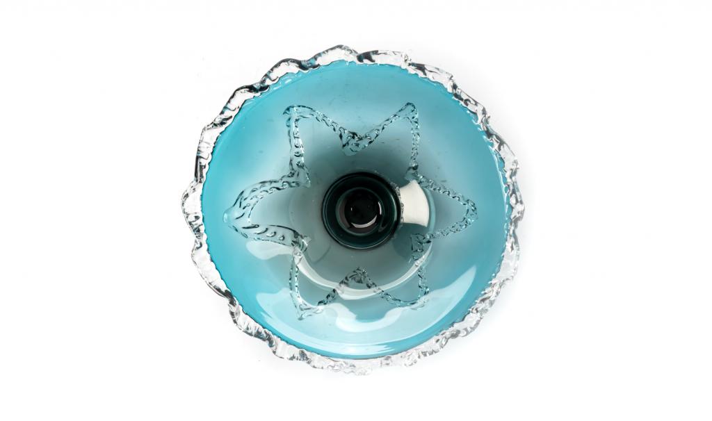 Star Glass Plate Blue Color
