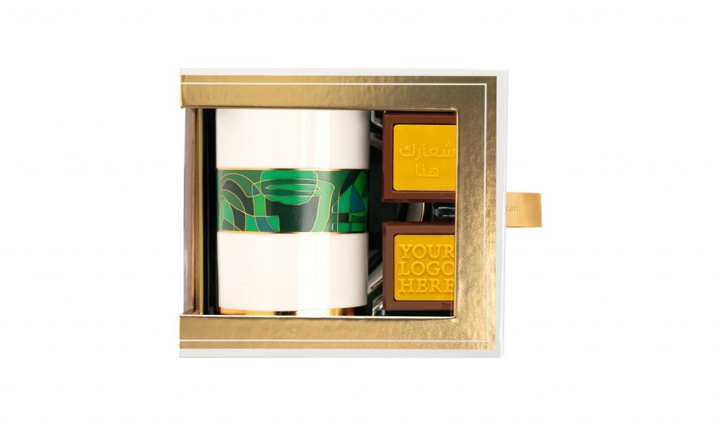 Green Big Mug In A Gold Box
