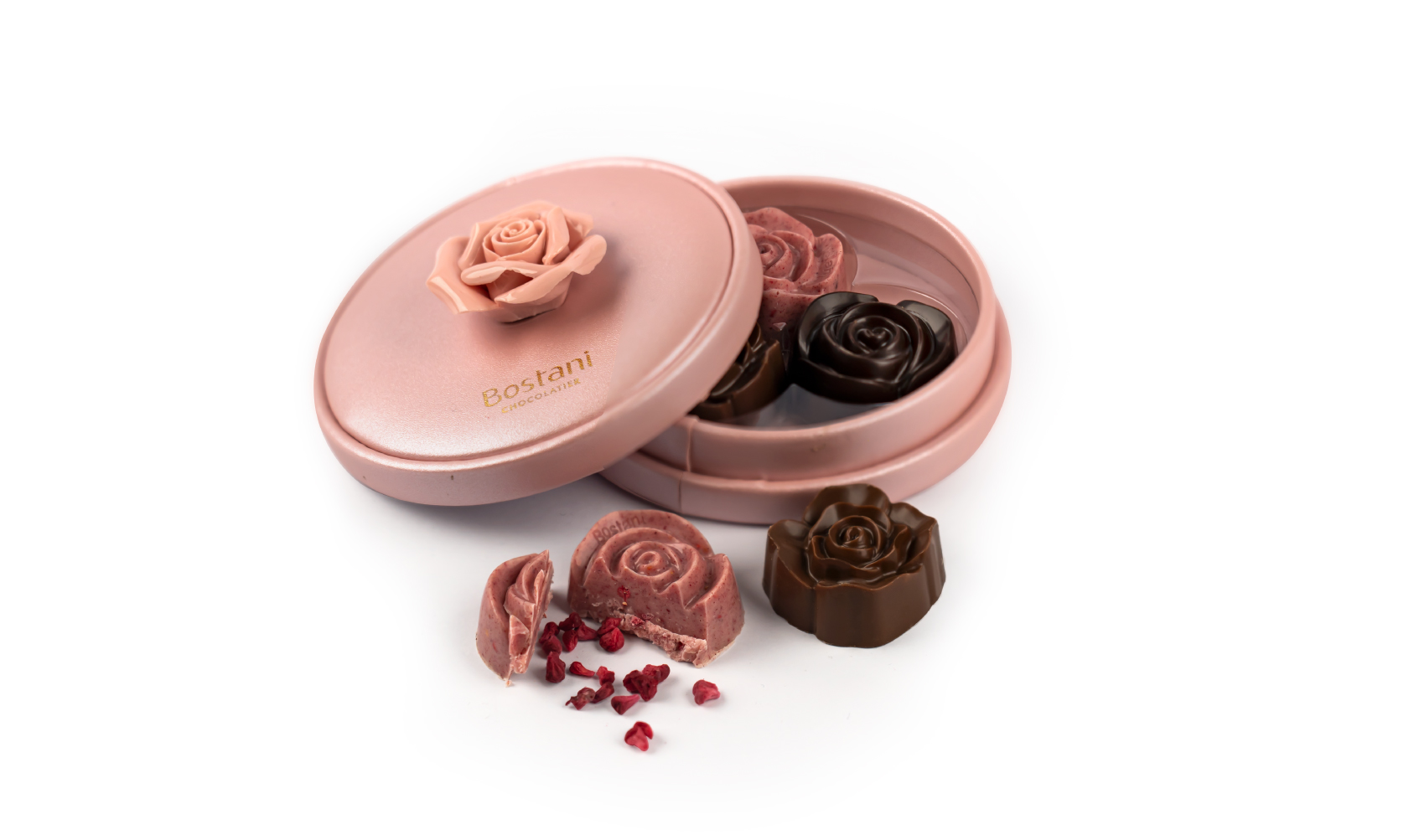 Rose Chocolate Pink Box 3 pcs