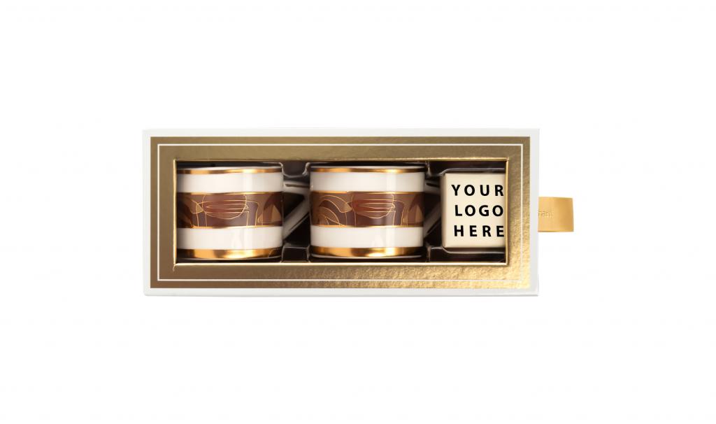 Brown Espresso Mug In A Gold Box