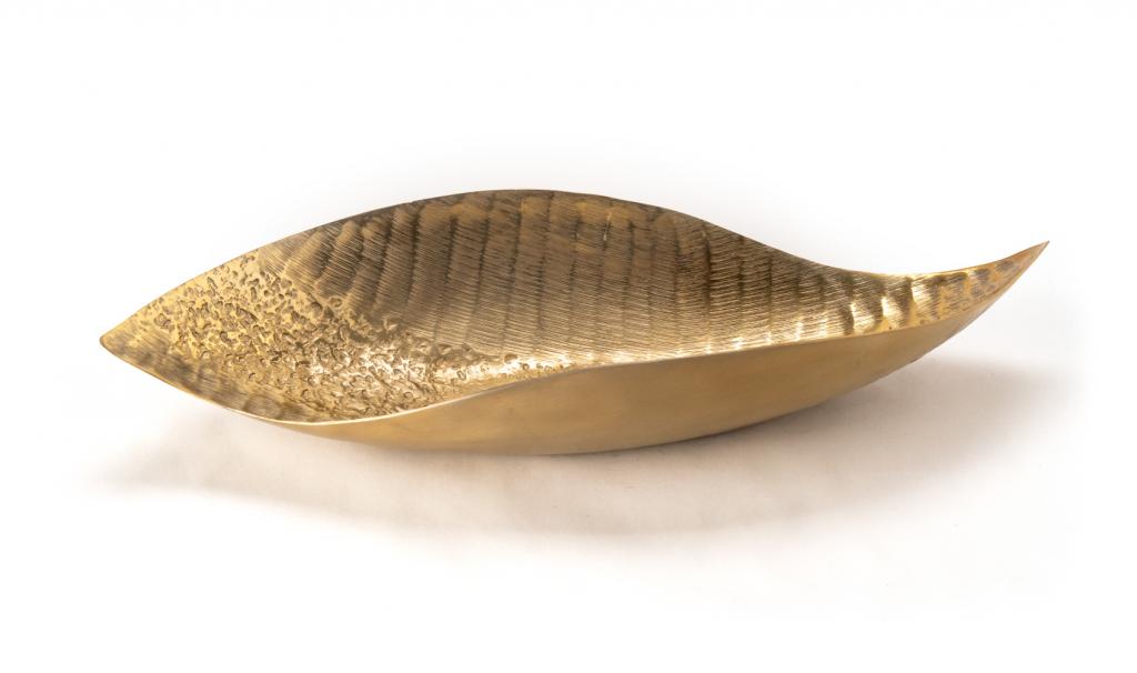 Fancy Gold Metal Dish With Eidkom Mubarak Phrase 1740g