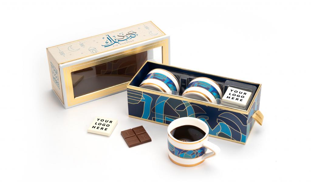 Blue Espresso Mug In A Gold Box