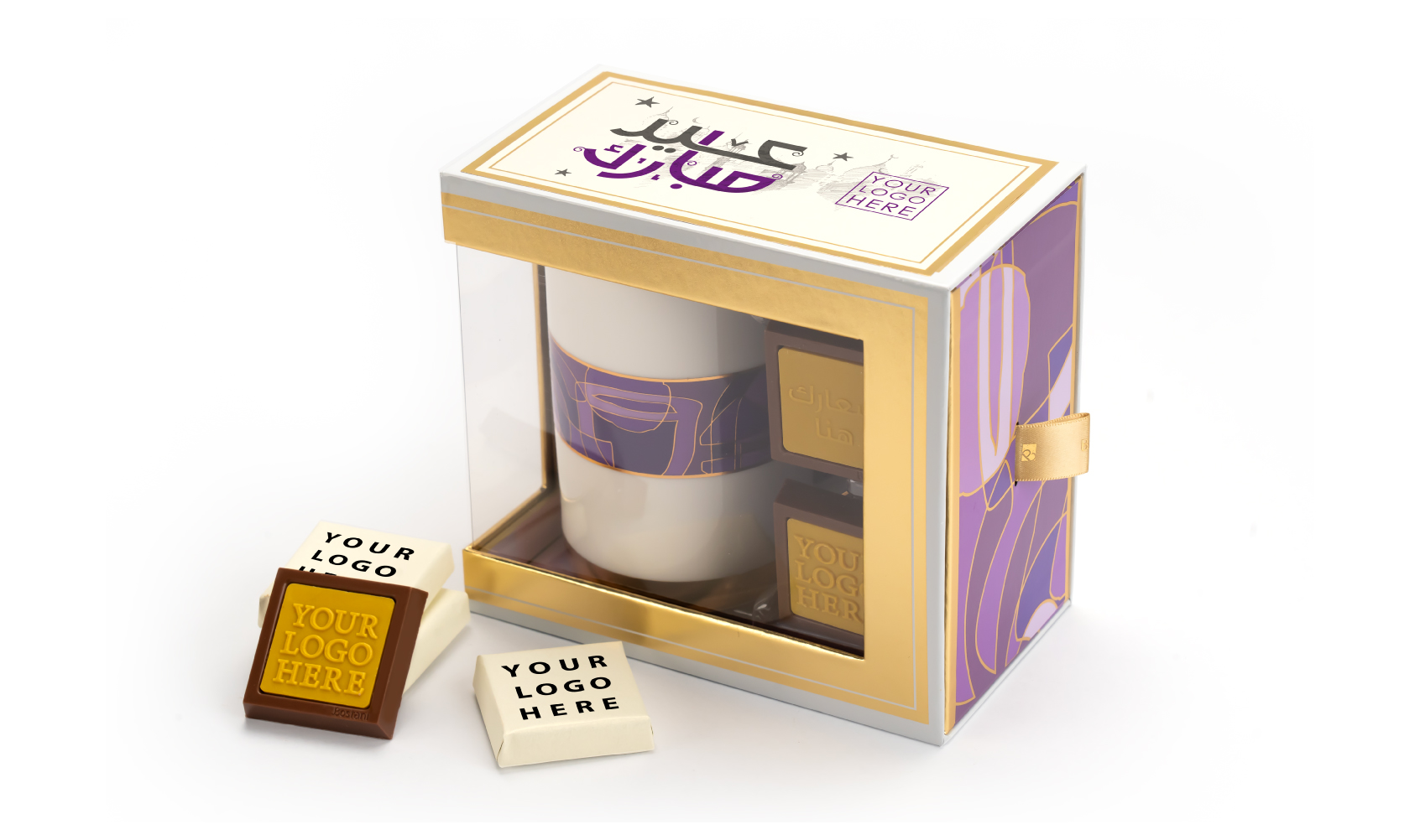 Purple Big Mug In A Gold Box