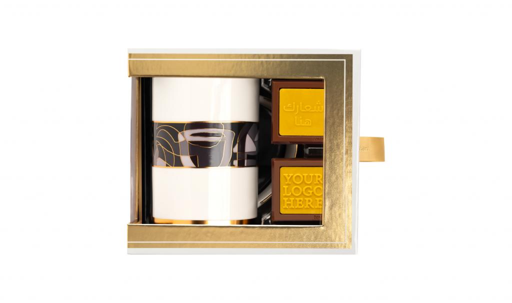 Black Big Mug In A Gold Box