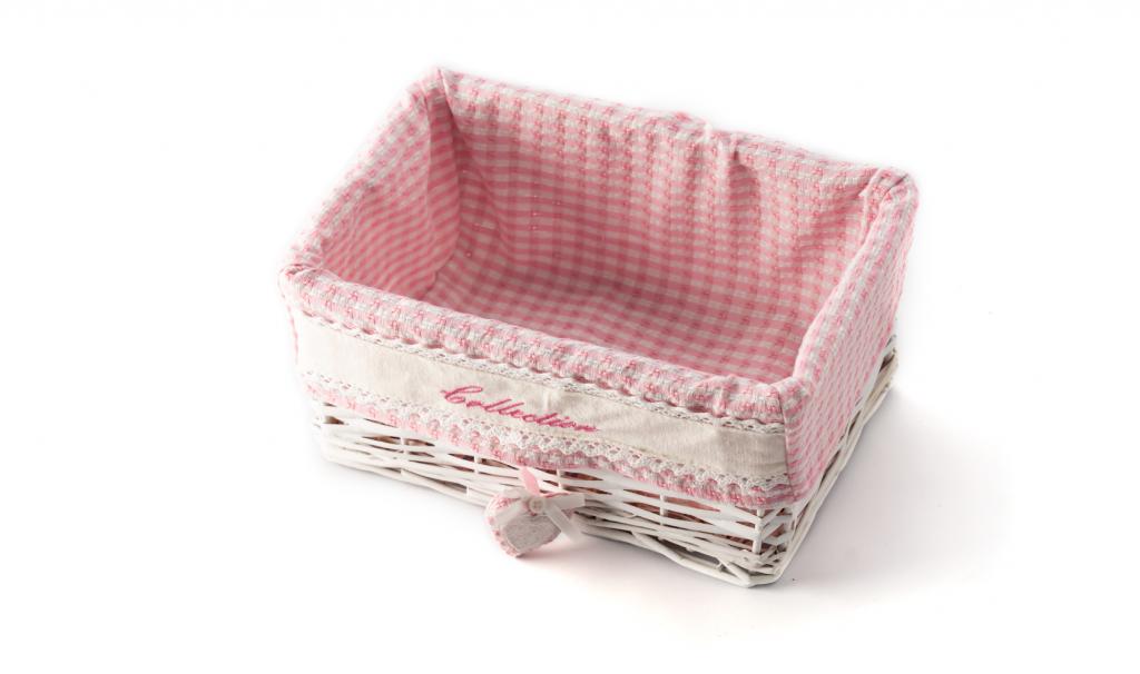 It's a Girl Basket Pink Small Rectangle