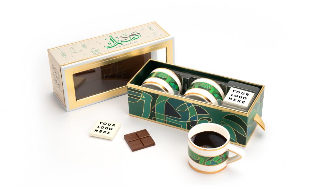 Green Espresso Mug In A Gold Box