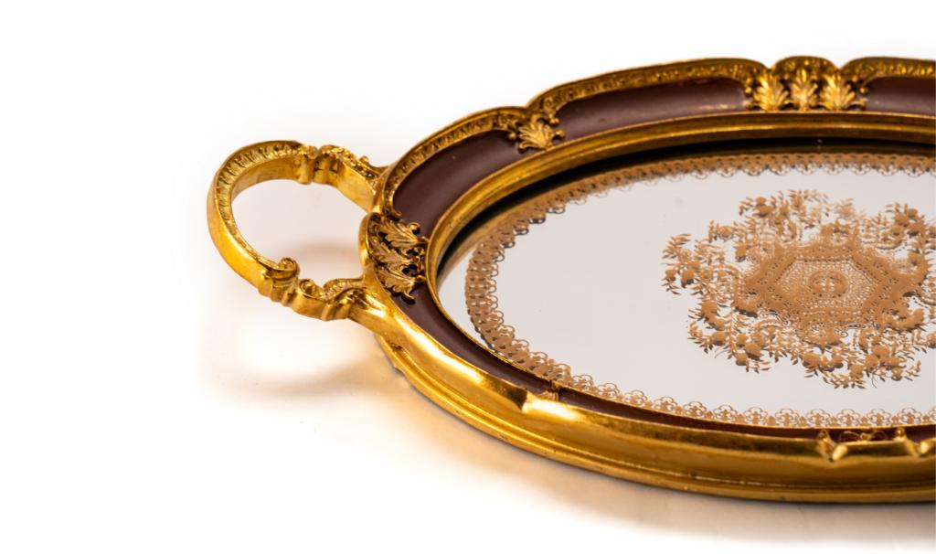 Mix Chocolate Small Brown Mirror Tray