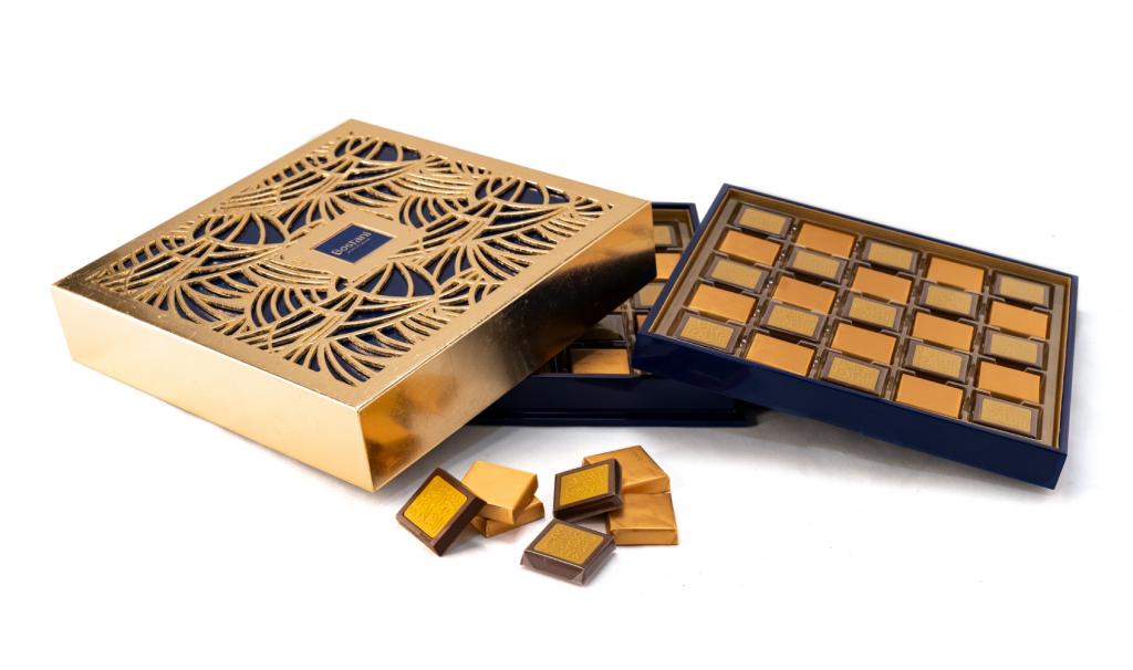 Dark Blue Golden With 50 pcs Get Well Soon Chocolate Box