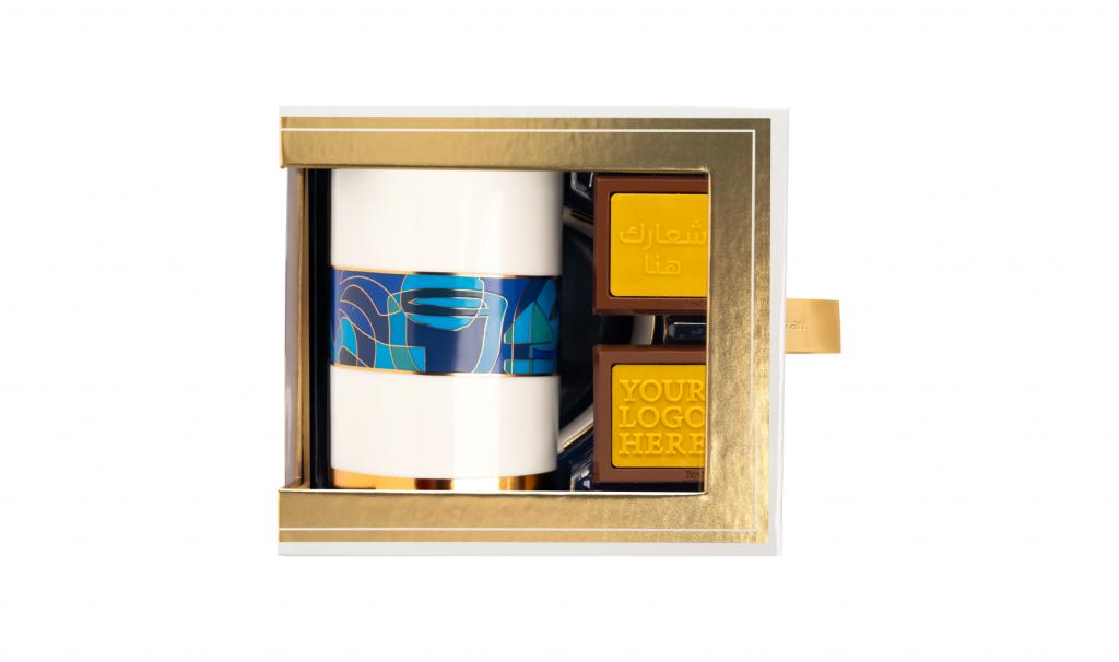 Blue Big Mug In A Gold Box